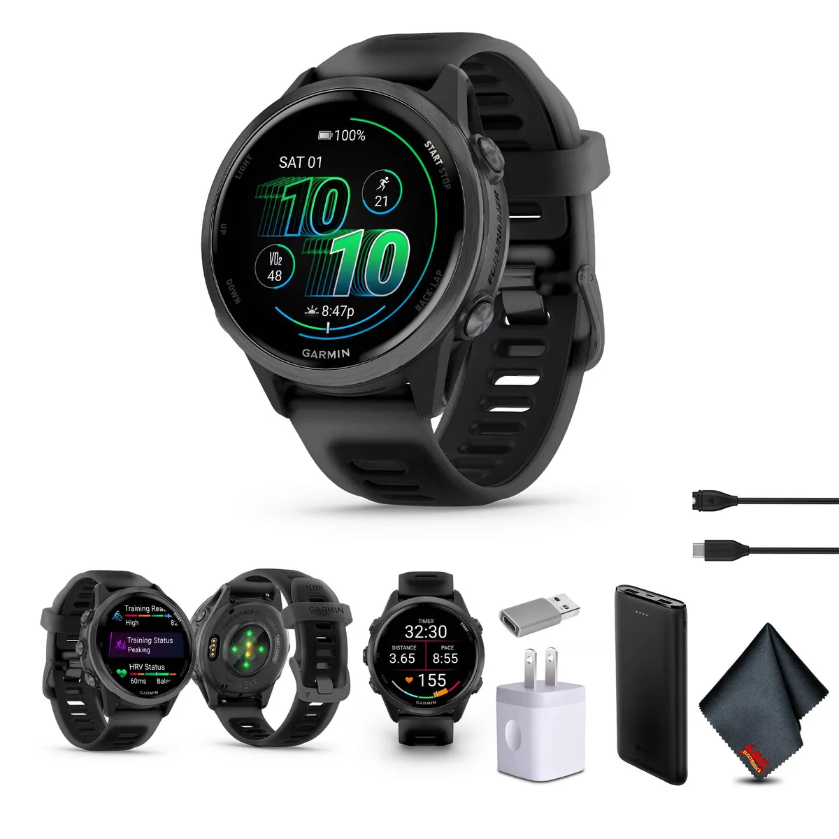 Garmin Garmin Forerunner 570 42mm Slate Gray Bundle wearable technology — product photo