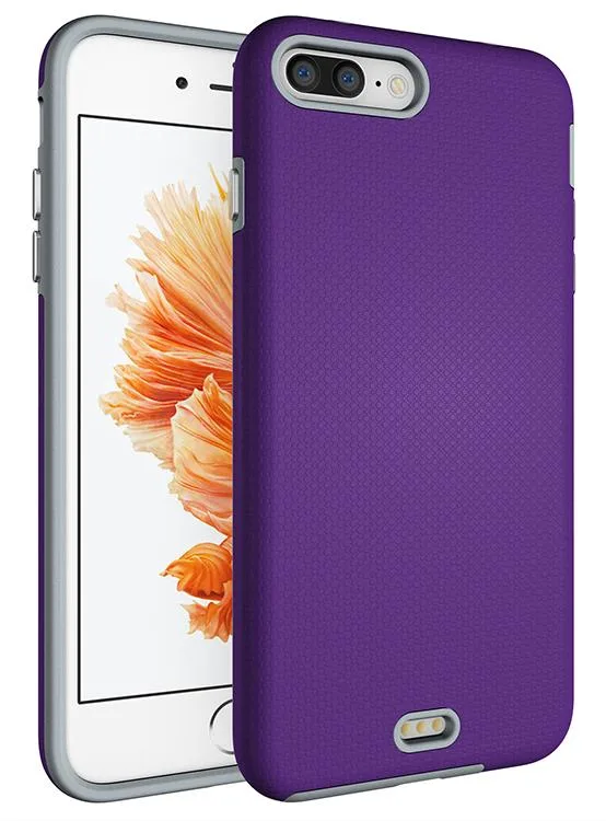 Nakedcellphone Nakedcellphone Textured Dual-Layer Rugged Impact/Shock Case Purple for iPhone 7/8 Plus — product photo