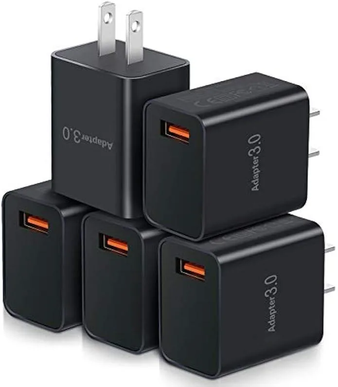 TAURKENAM TAURKENAM 5-Pack 18W USB-A Quick Charge 3.0 Charger — product photo