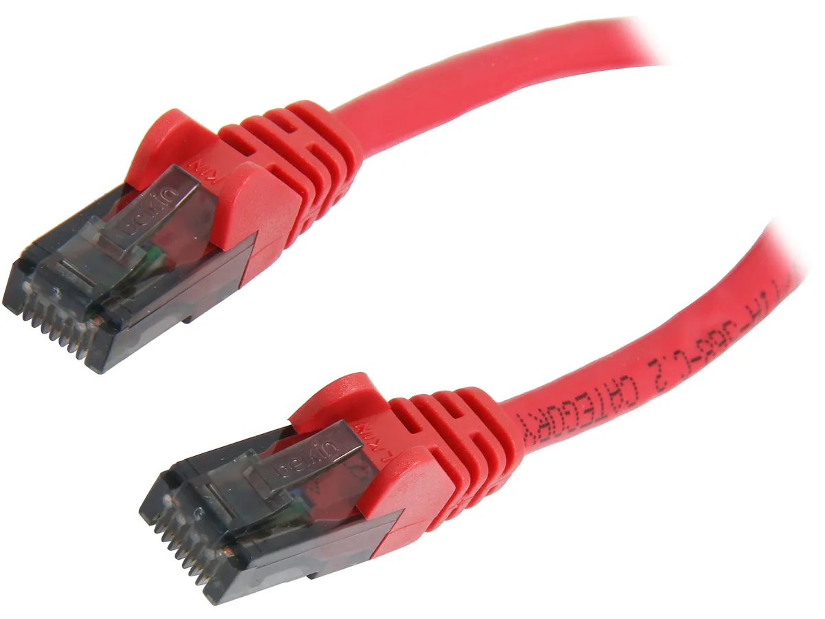Belkin Belkin A3L980-06-RED-S Cat 6 network ethernet cable 6 ft red — product photo