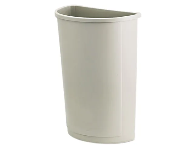 Rubbermaid Commercial Rubbermaid Commercial 352000BG Half-Round Waste Container 21 gal Beige cleaning — product photo