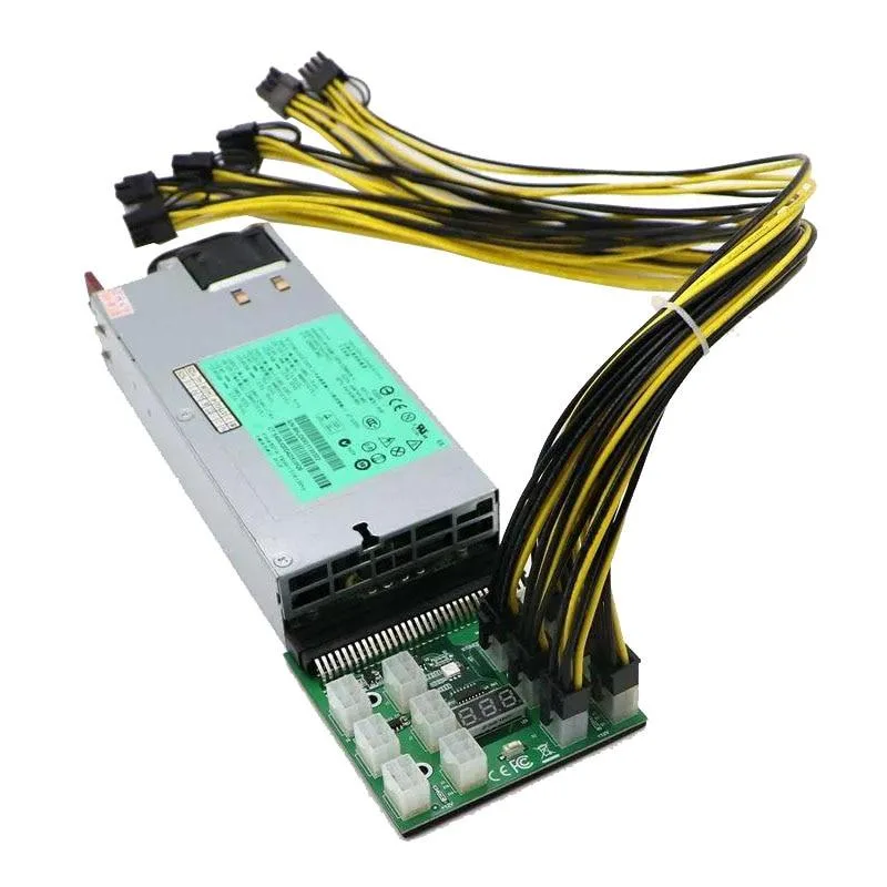 YINGHUA YINGHUA 1200W server power supply kit 12-port 12 cables 50cm — product photo
