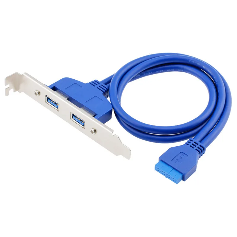 EN-Labs EN-Labs 50cm USB 3.0 20-Pin to Dual USB-A with PCI Bracket — product photo