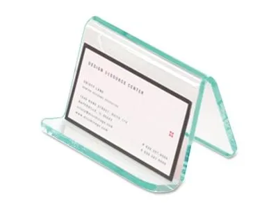Lorell Lorell 80657 Business Card Holder Green Acrylic office furniture — product photo