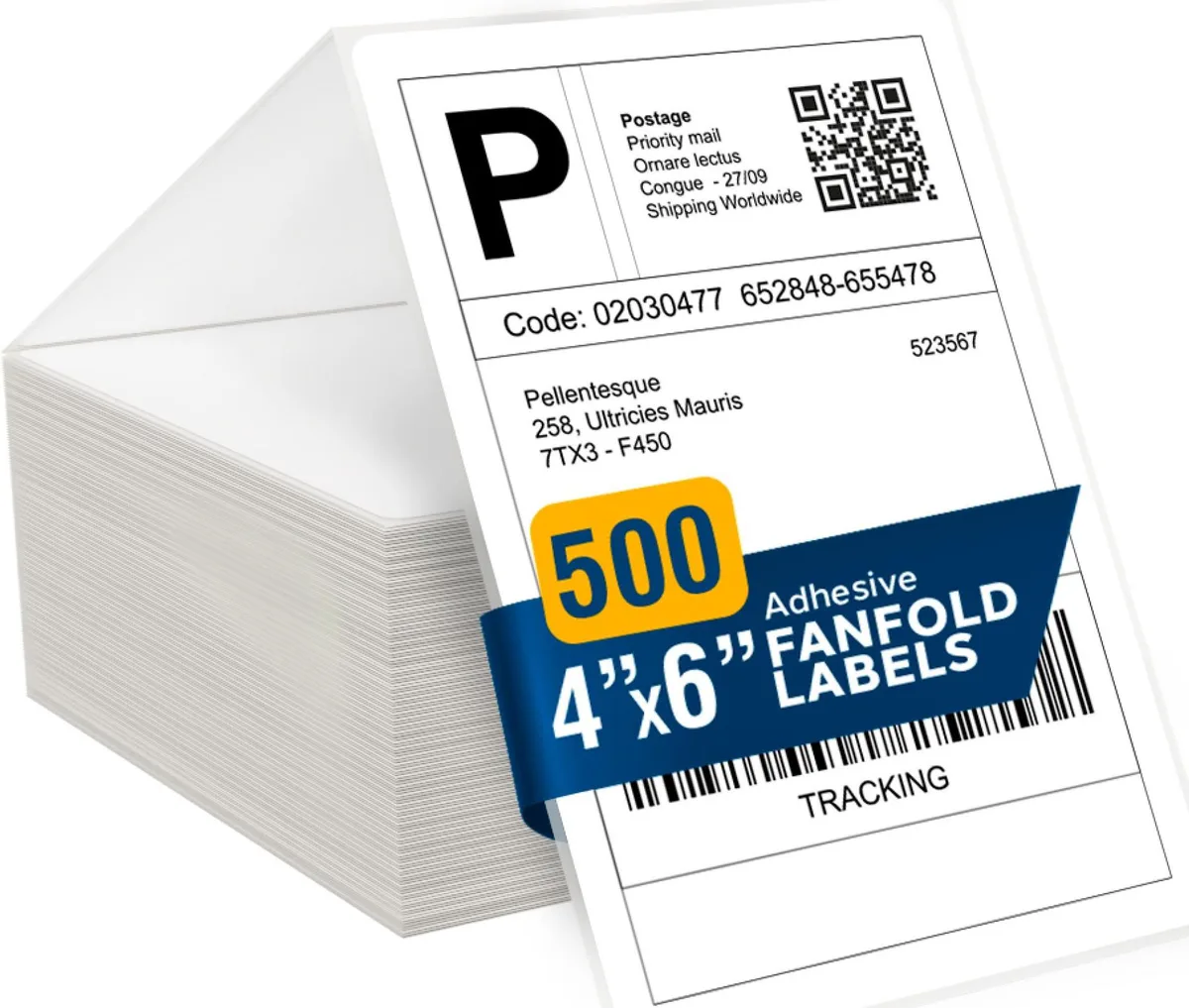 LabelMe LabelMe 4x6 Thermal Shipping Labels Fanfold 500 Labels — product photo