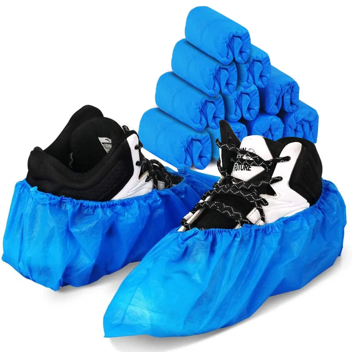  Green Convenience Shoe Covers Blue 100 Pack (50 Pairs) 12 Pack — product photo