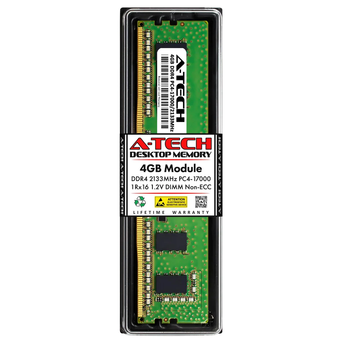 A-Tech A-Tech 4GB DDR4 2133MHz PC4-17000 288-Pin DIMM 1Rx16 desktop RAM — product photo