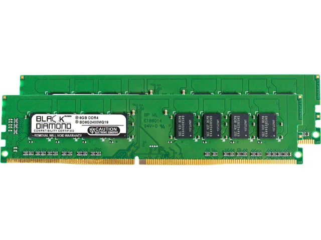 Black Diamond Memory Black Diamond Memory BD8GX22400MQ22 16GB (2 x 8GB) DDR4 2400 desktop RAM — product photo