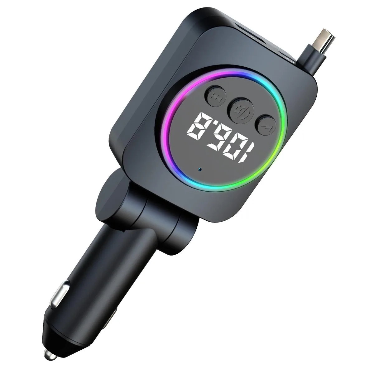  Auto Ventshade C65 Bluetooth 5.3 FM Transmitter Car Charger 30W USB-C QC3.0 180° Adjustable — product photo