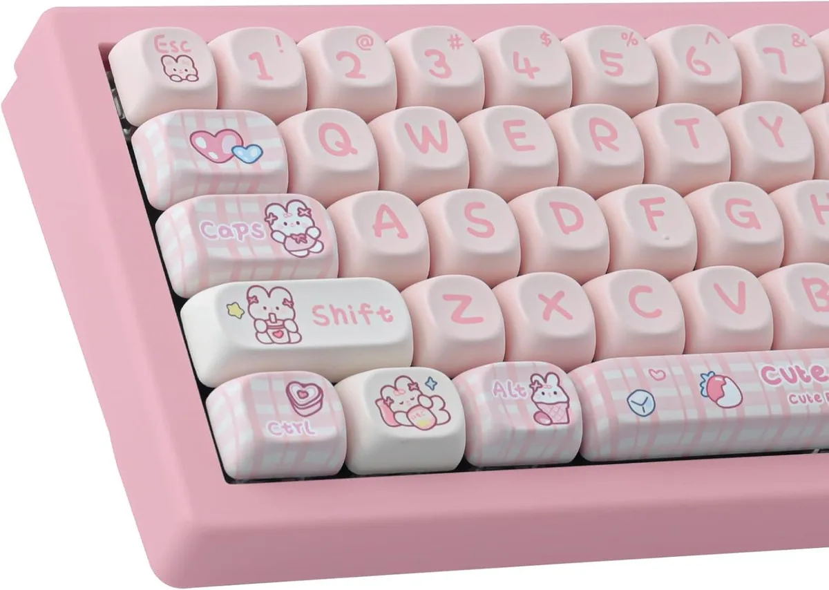 BFKK BFKK 148-Key PBT Dye-Sub Bunny Keycap Set MOA Profile — product photo