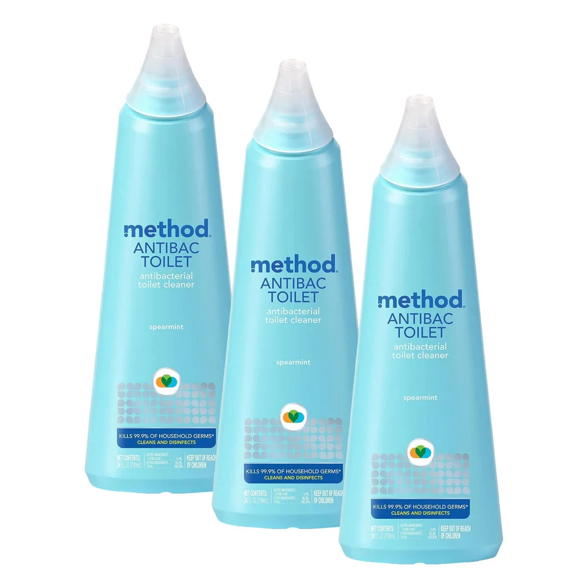  Method 01221 Antibacterial Toilet Bowl Cleaner Spearmint 24 Fl Oz Pack of 3 — product photo