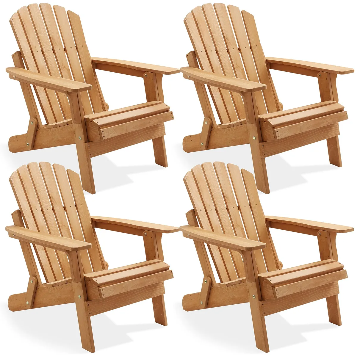 Casafield Casafield Oversized Folding Adirondack Chair 4 Pack Beige — product photo