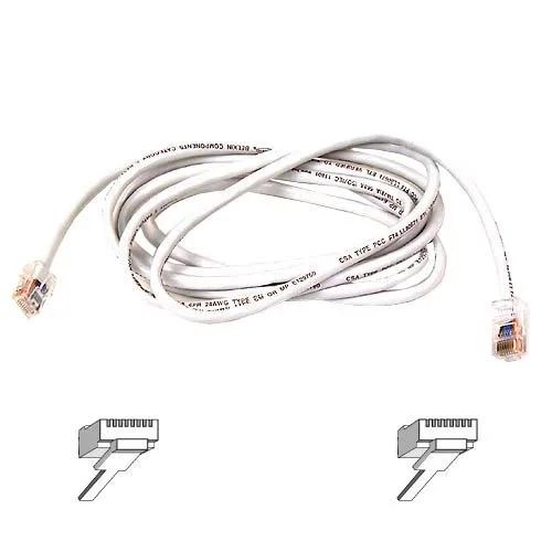 Belkin Belkin A3L980-02-WHT-S 2 ft Cat 6 network ethernet cable White — product photo