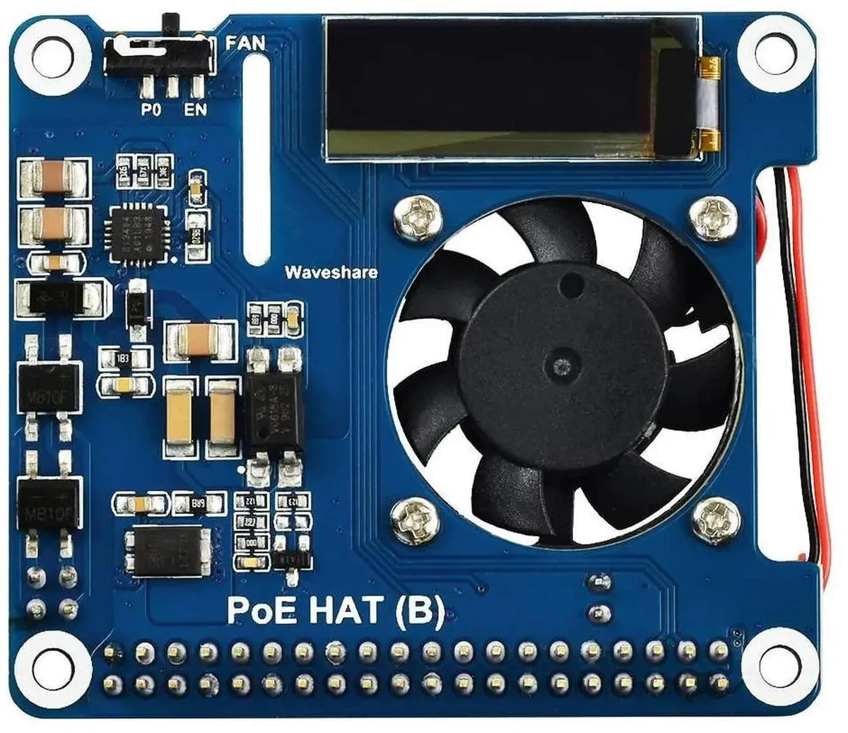 SMUGDESK SMUGDESK PoE HAT (B) 802.3af Network Adapter for Raspberry Pi 3B+ 4B — product photo