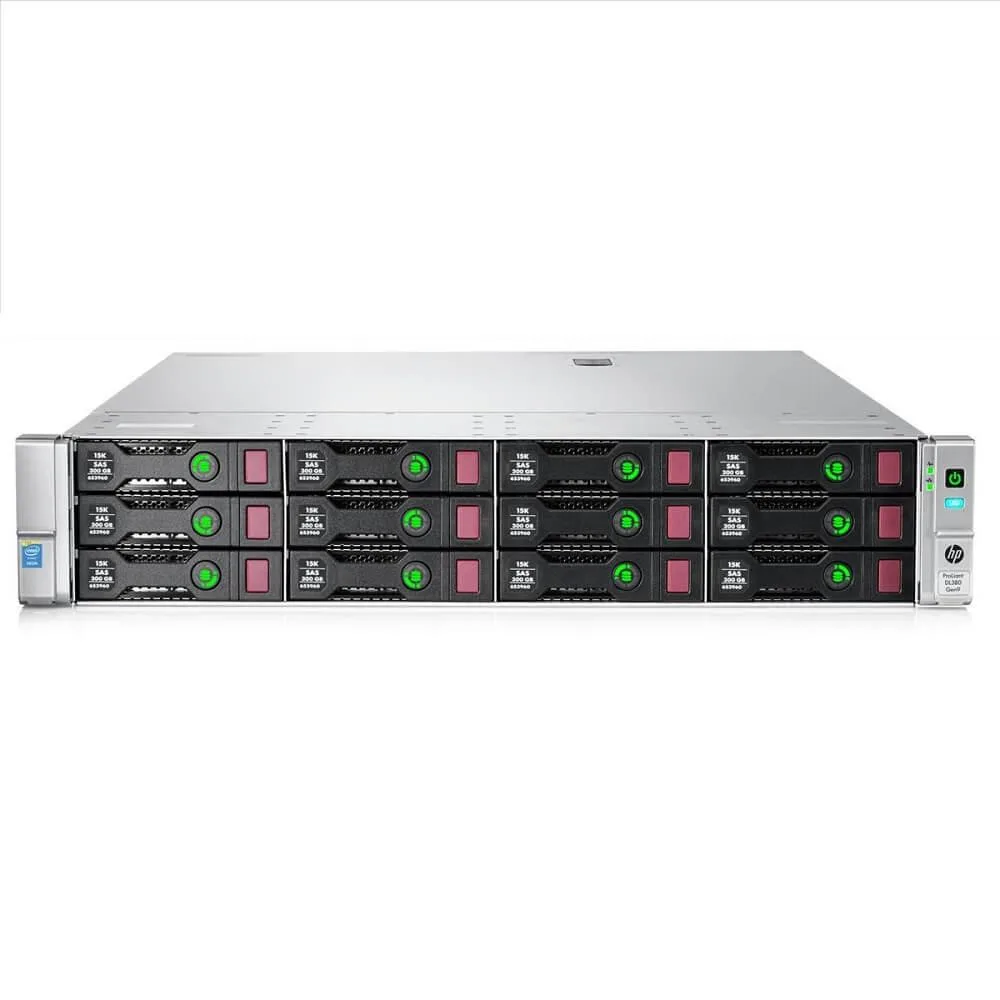 Silver 2U rack server chassis with front drive bays and redundant power supplies