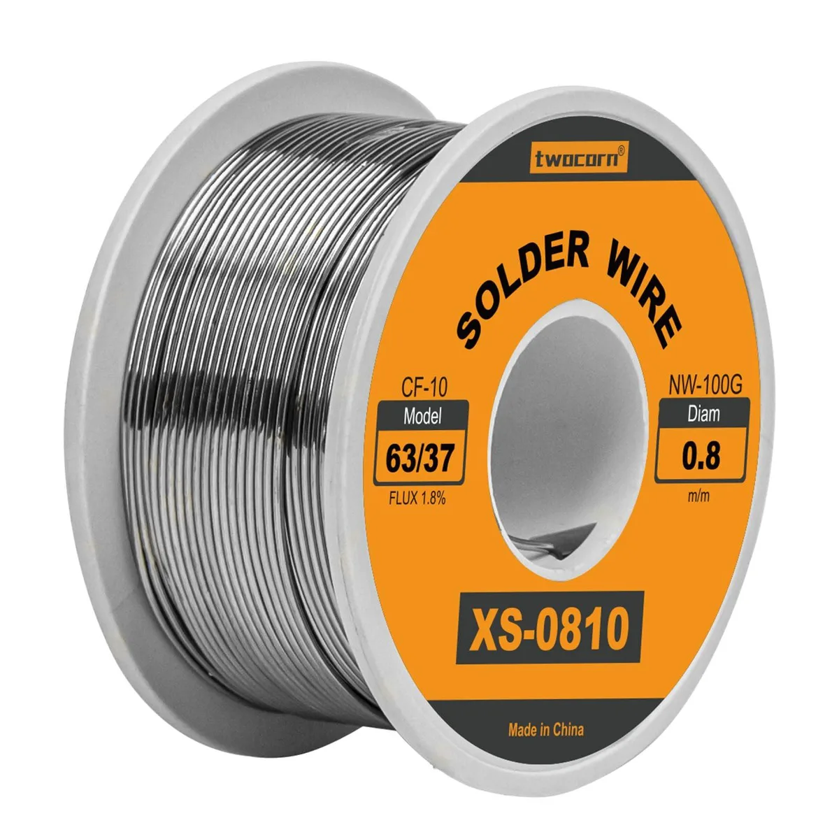  63/37 Solder Wire 0.8mm 100g 1.8% Flux — product photo