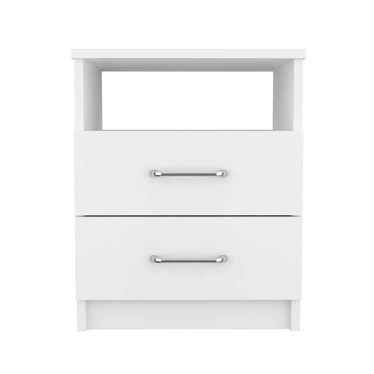 FM FURNITURE FM FURNITURE Oklahoma Nightstand Two Drawers One Shelf 16 12.9 19.9 White — product photo