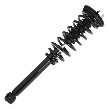 Unity 15450 rear complete strut assembly, silver metal coil spring and shock unit with top mount