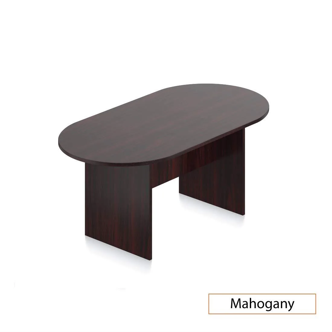 GOF GOF 6 ft Racetrack Conference Table Mahogany 71" x 36" x 29.5 — product photo