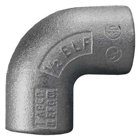 Iron 90-degree threaded conduit elbow, electroplated finish