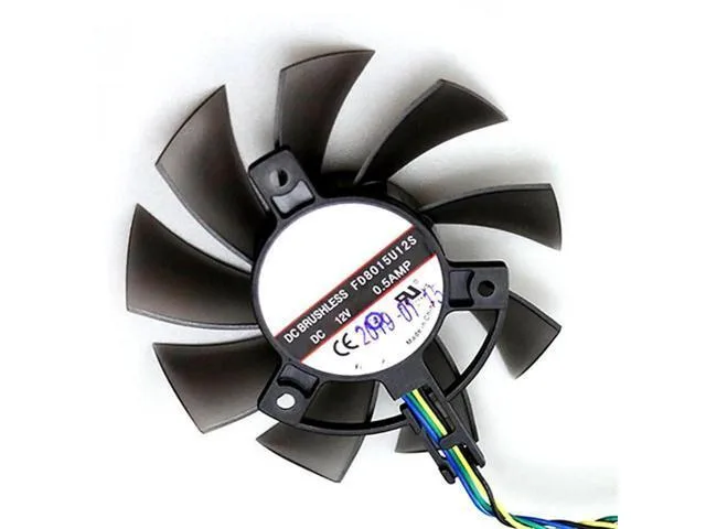TSUJ TSUJ Kepler-C72J-OYS-0218 2 in 1 accessory 75mm 12V .50A 4Pin GPU fan — product photo