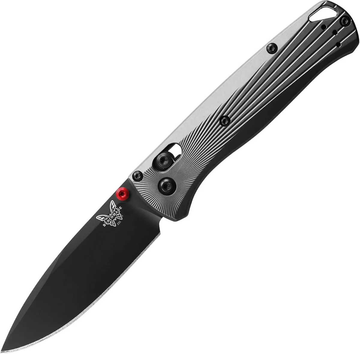 Benchmade Benchmade 535BK-4 Bugout Folding Knife 3.24in M390 Black Cerakote Grey Aluminum Sunburst 2.5oz — product photo