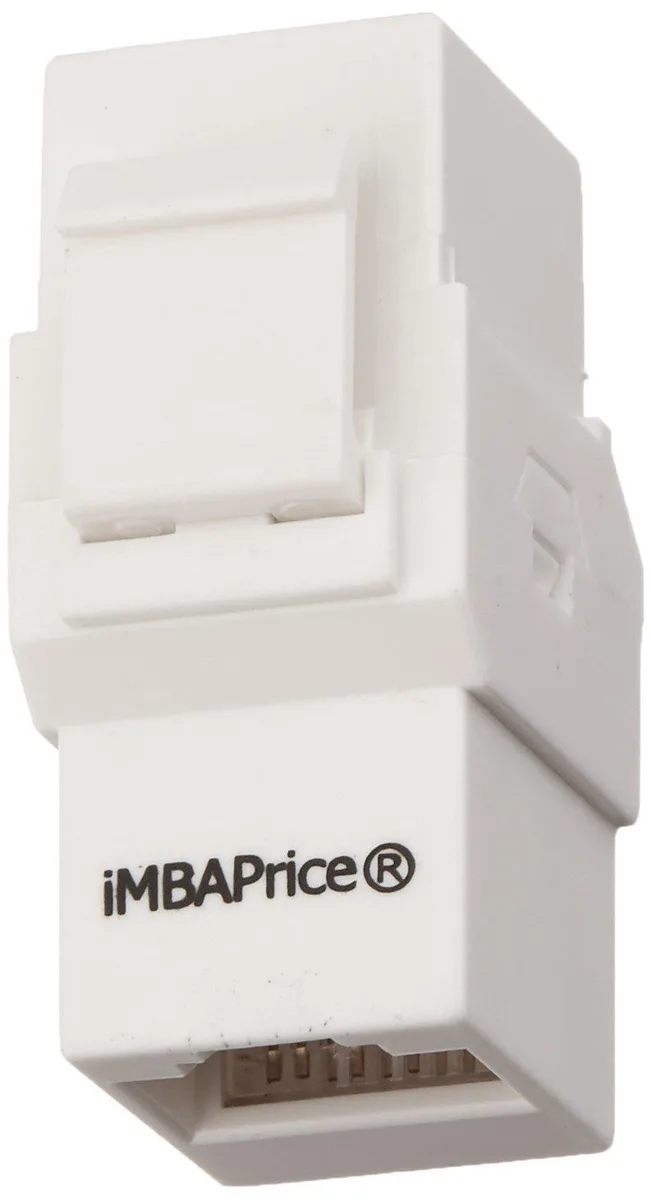 iMBAPrice iMBAPrice RJ45 CAT6 Keystone Inline Coupler White — product photo