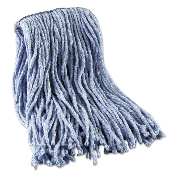 Boardwalk Boardwalk BWK2016B Cut-End Wet Mop Head #16 Blue 12/Carton — product photo