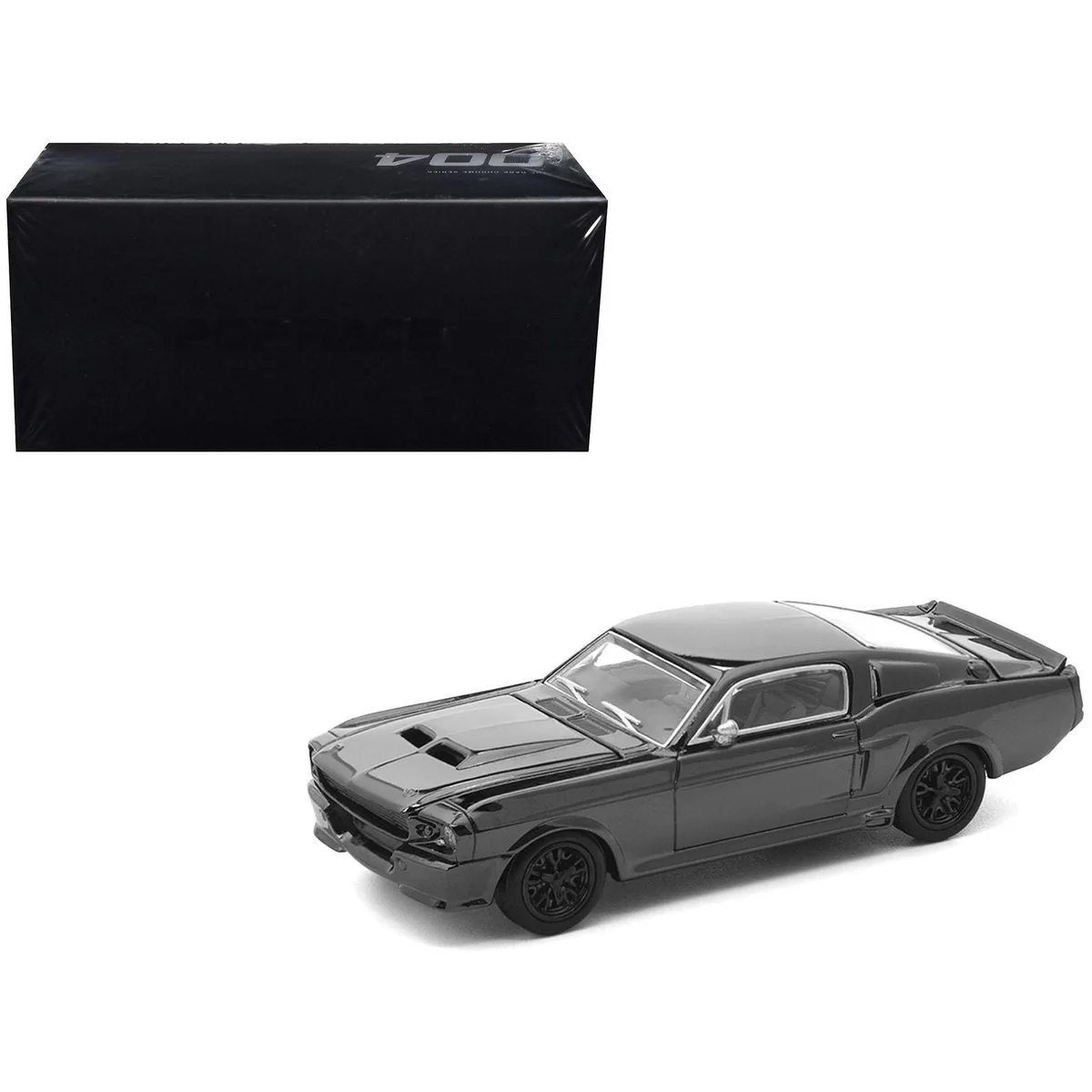 Pop Race Pop Race Shelby Mustang GT500 Dark Chrome 1/64 Die Cast Model Car — product photo