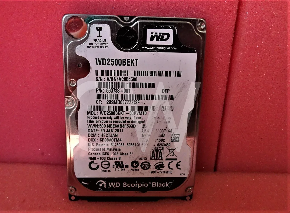 Western Digital Western Digital WD2500BEKT 250GB 7200RPM 2.5" SATA internal hard drive — product photo
