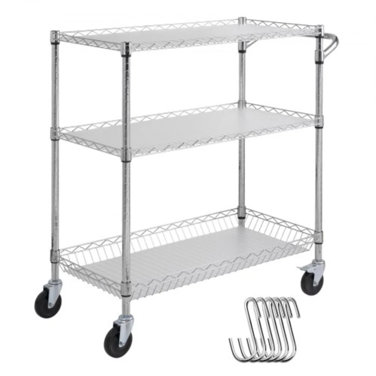 VEVOR VEVOR TR183636A3GW4C specialty appliance 3-tier wire cart 661 lbs — product photo