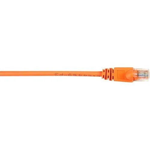 Orange Cat6 stranded patch cable with gold RJ45 connectors 25 ft