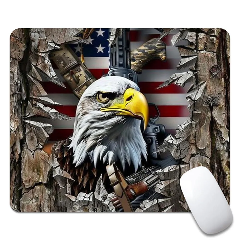  Goodsprout HBJIUU65HJ American Flag Eagle rip Oak camo Mouse Pad 9.5 x 7.9 in — product photo