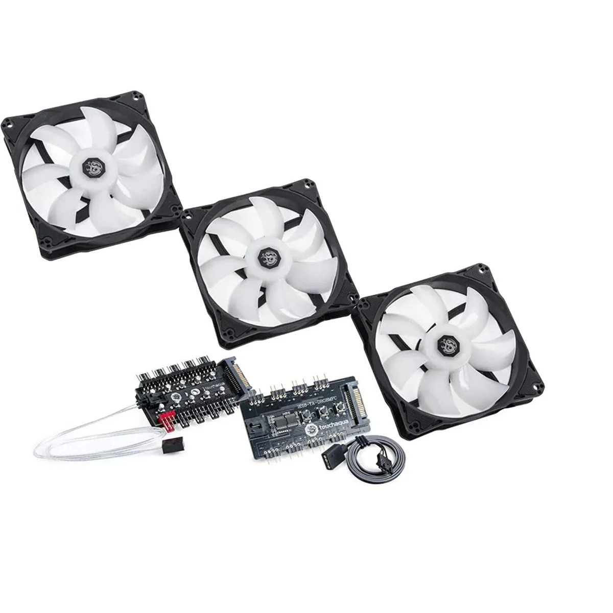 Bitspower Bitspower Touchaqua Notos 120 Digital RGB 3-Pack case fan — product photo