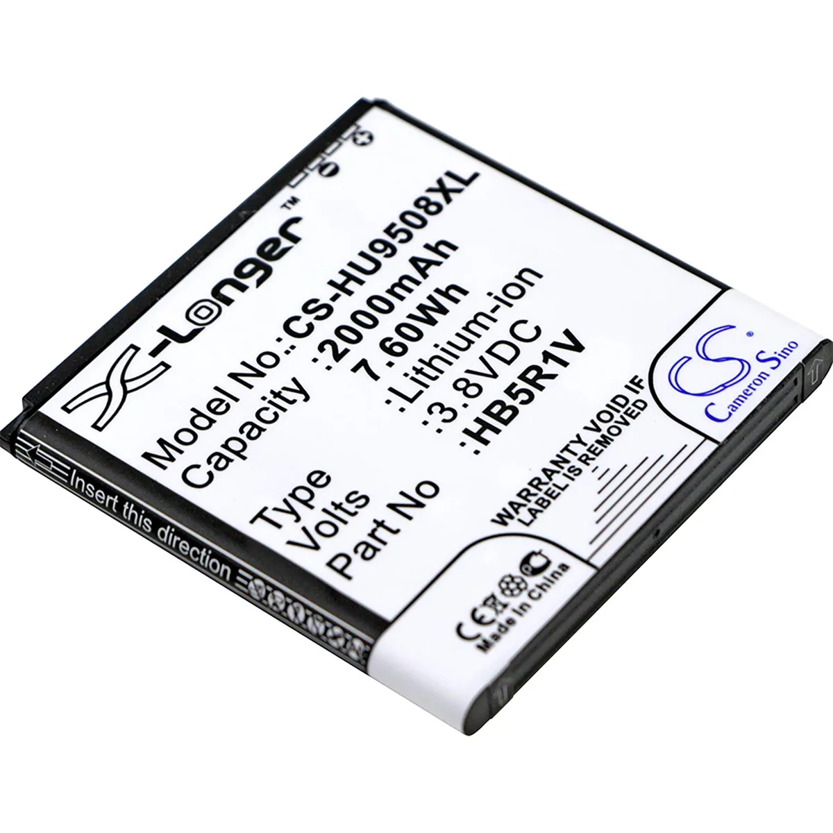 Cameron &amp; Co Cameron &amp; Co DS-CS-HU9508XL cell phone battery 2000mAh 3.8V — product photo