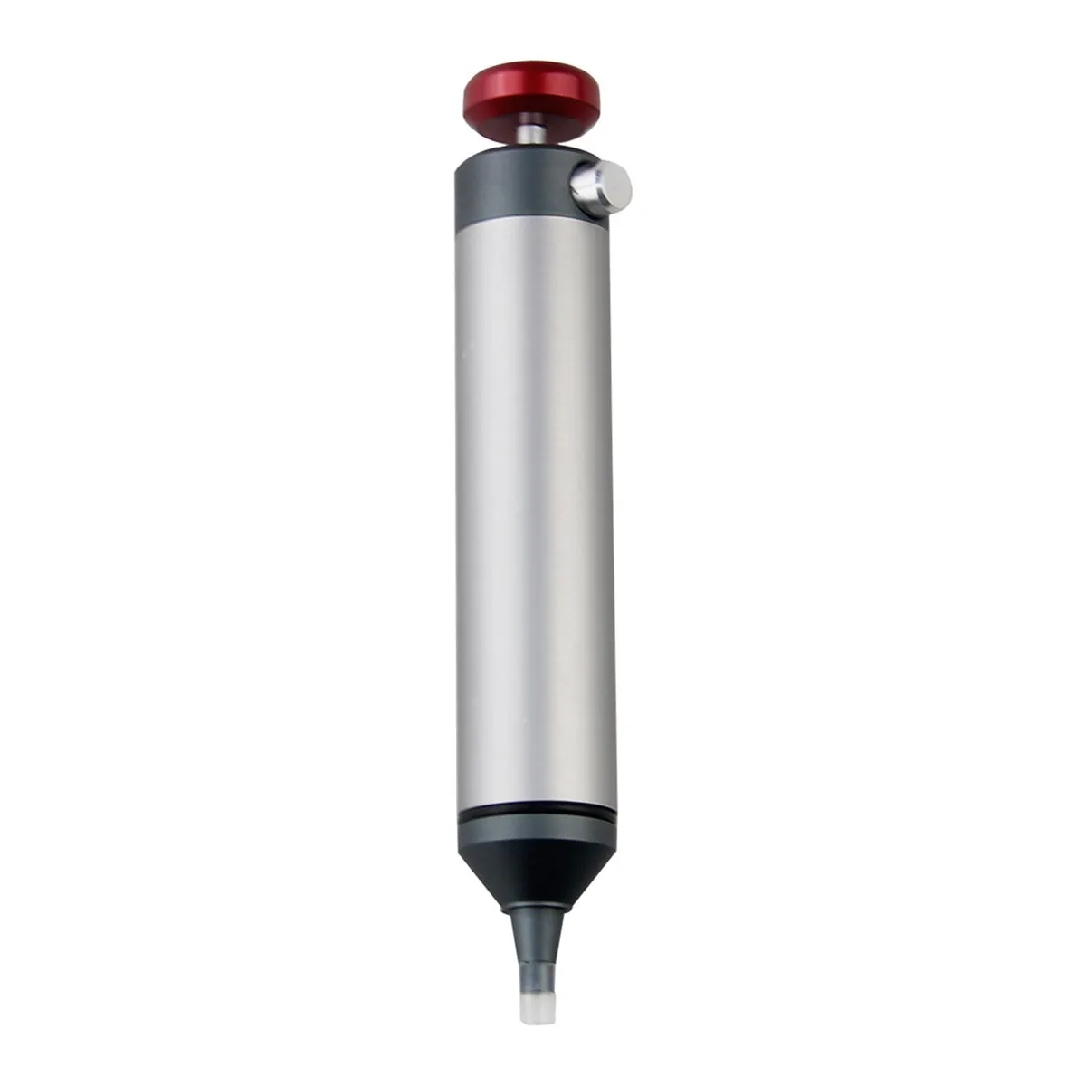 Metal desoldering pump 12cm long with flexible silicone nozzle
