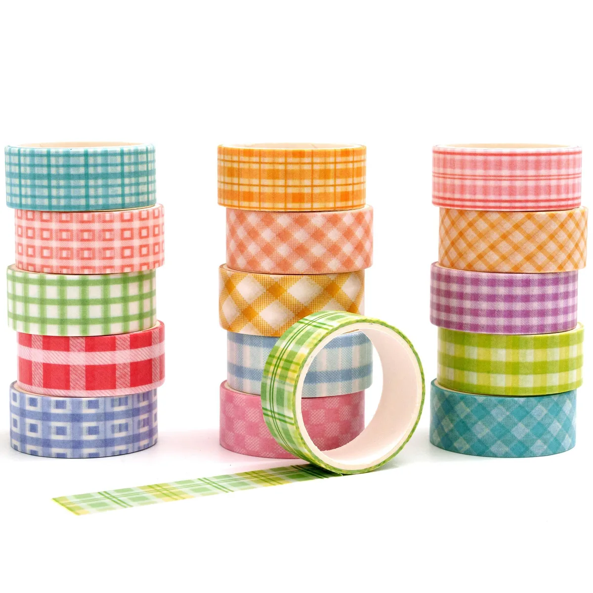 YUBX YUBX Washi Tape 16 Rolls 15mm Pastel Basics — product photo