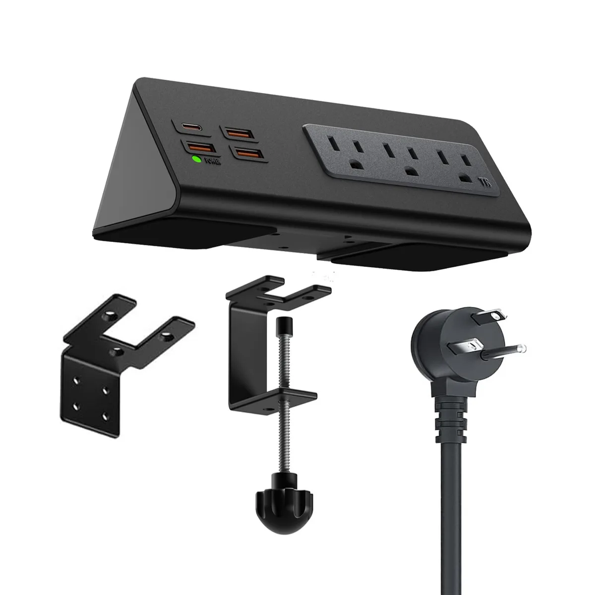 Chicong Technology Co., LTD Chicong Technology Co., LTD Power Charge Station Edge Clamp Mount Black video accessory — product photo