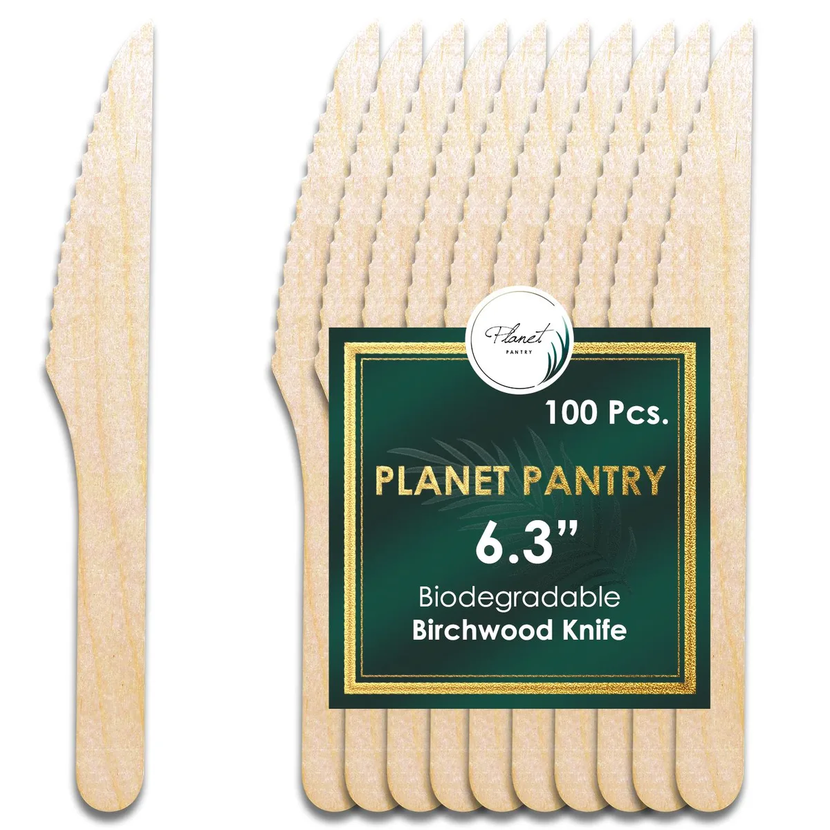 Planet Pantry Planet Pantry Disposable Birchwood Cutlery Knife 100 pcs Party Supply — product photo