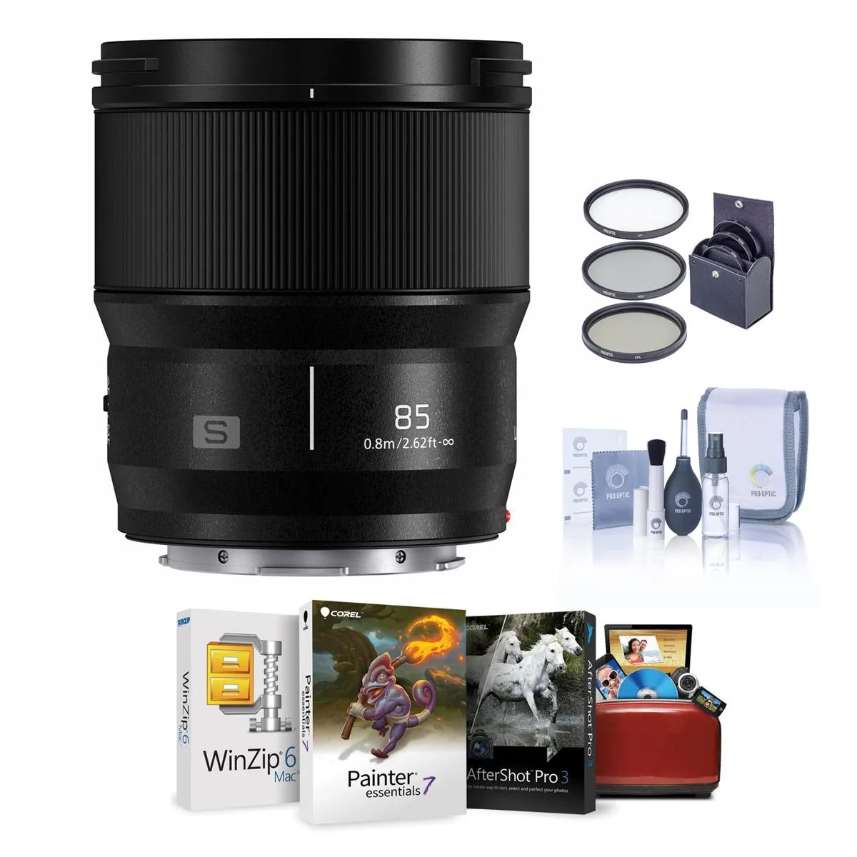 Panasonic Panasonic LUMIX S 85mm f/1.8 L-Mount Lens Bundle with 67mm Filter Kit — product photo