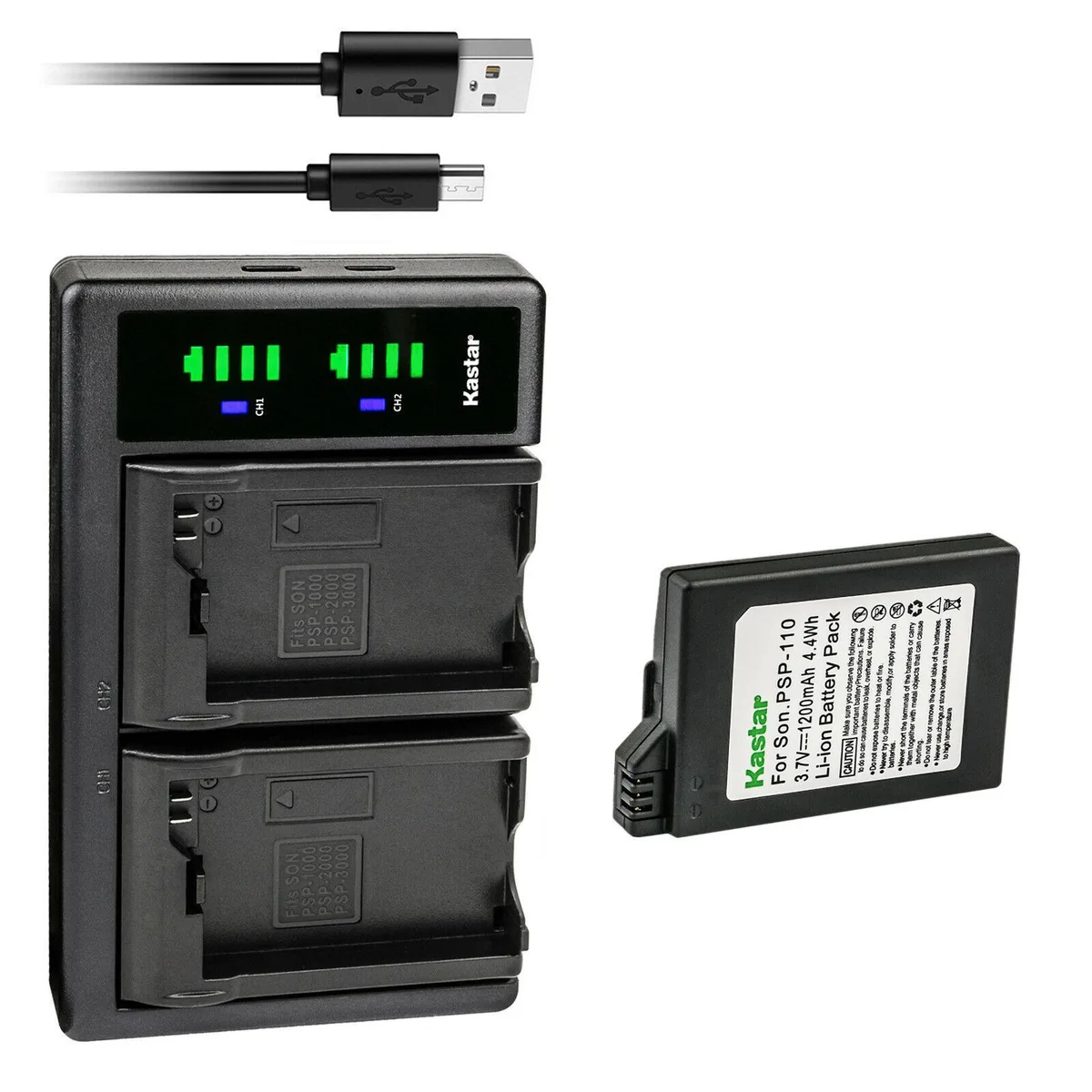 Kastar Kastar PSP-110S Battery &amp; LTD2 USB Charger 1-Pack — product photo