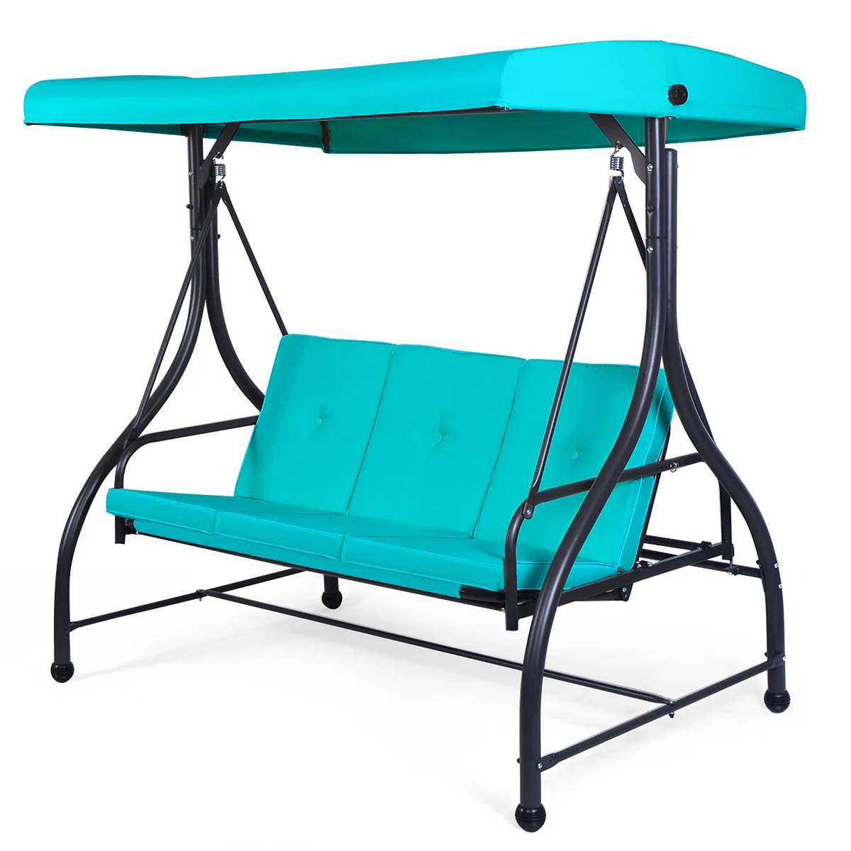Costway Costway 3-Seat Converting Swing Canopy Hammock Turquoise — product photo