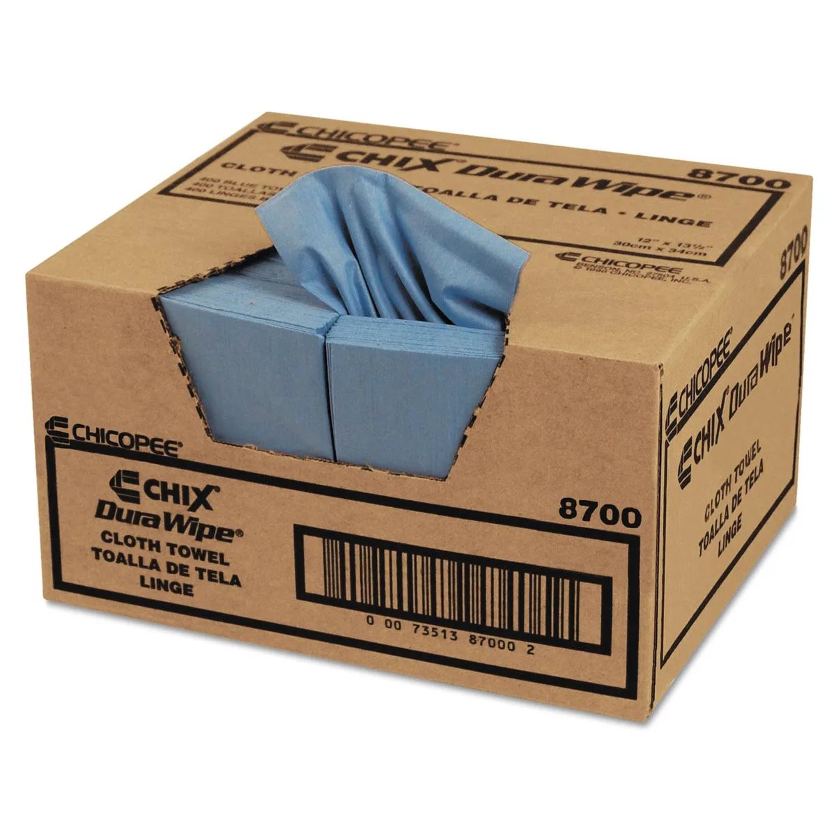 Chicopee Branded Products Chicopee Branded Products CHI8700 Cleaning Wipes Blue 400 Carton 13.5x12 — product photo