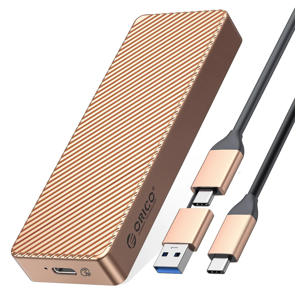 Orico Orico M.2 NVMe SSD Enclosure 20Gbps USB 3.2 Gen2x2 Rose Gold — product photo