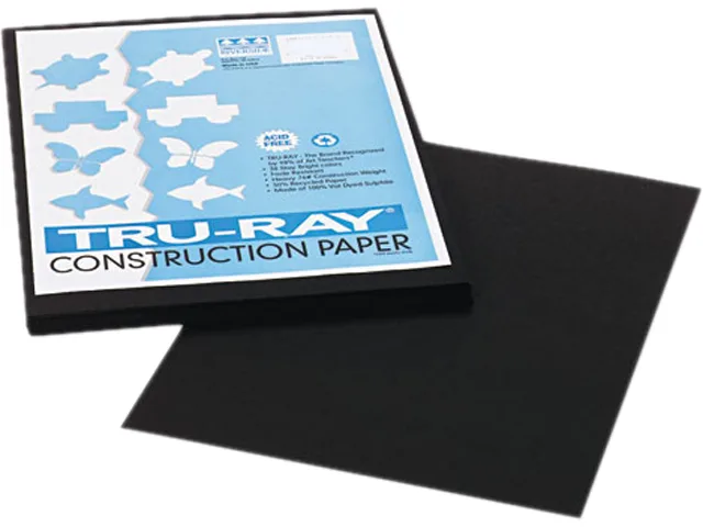 Pacon Pacon 103029 Tru-Ray Construction Paper 76 lbs 9 x 12 Black 50 Sheets — product photo