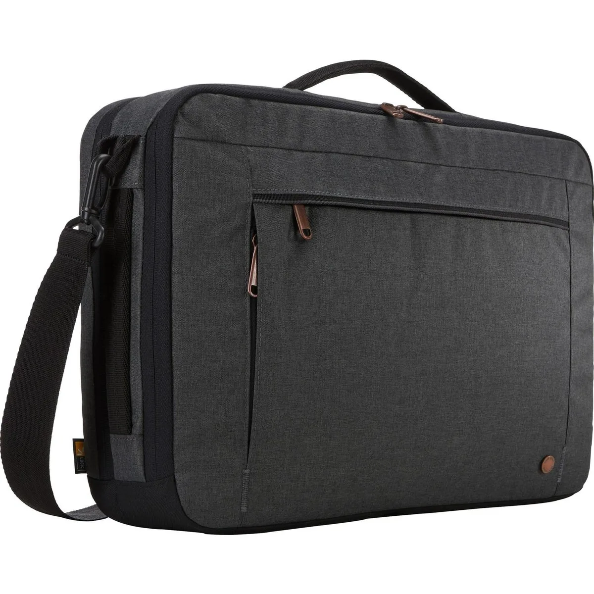 Obsidian polyester carrying case for 16 inch notebook with backpack and briefcase straps