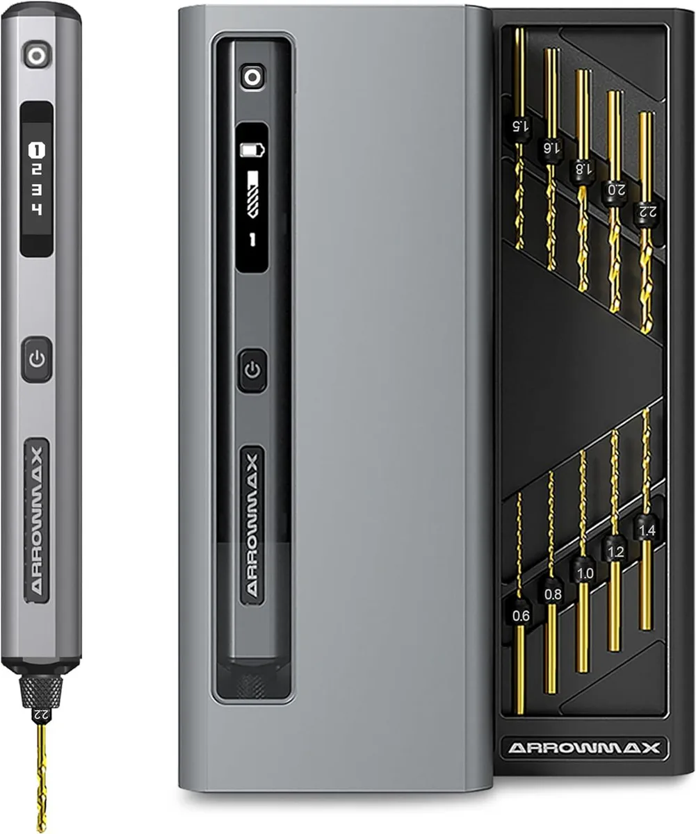 Arrowmax Arrowmax SDS ULTRA Mini Electric Drill Pen 10 Bits 700RPM 500mAh — product photo