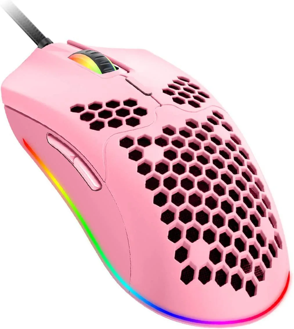 zhhcyyds zhhcyyds ZIYOULANG-M1 Wired Gaming Mouse 6400 DPI 69g Pink — product photo