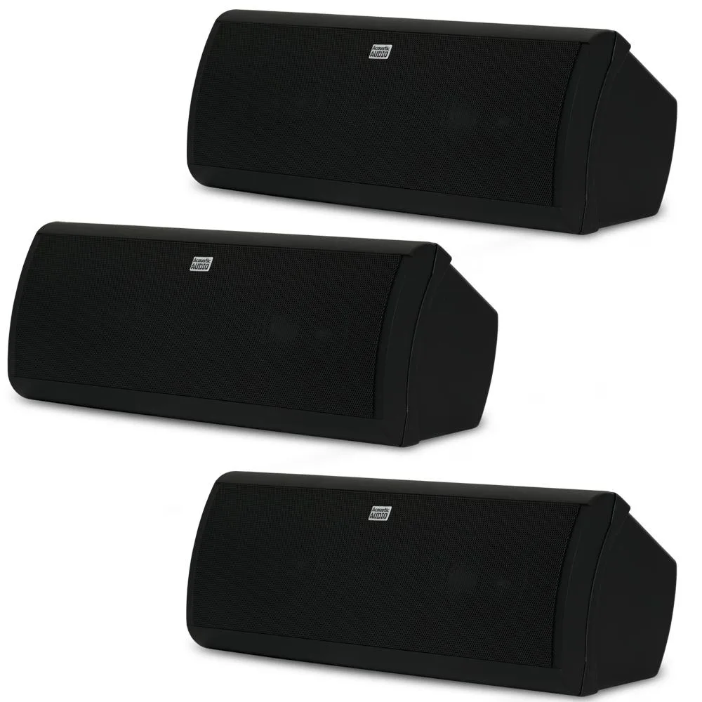 Acoustic Audio Acoustic Audio AA40CB 3-Way Bookshelf Speakers 1500W Black 3-Pack — product photo
