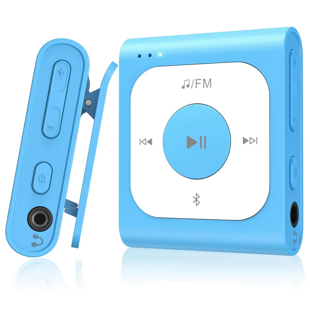  AGPTEK A53 64GB Clip MP3 Player Bluetooth 5.3 Blue — product photo